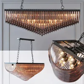 Chandelier Retro Frozen Glass Chandelier